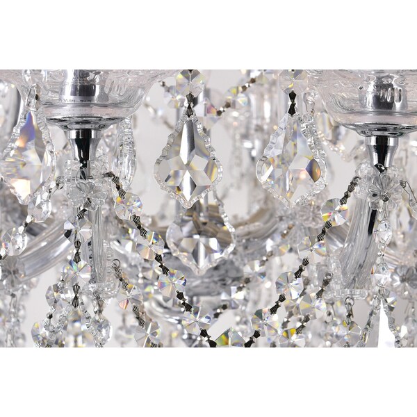 19 Light Up Chandelier With Chrome Finish